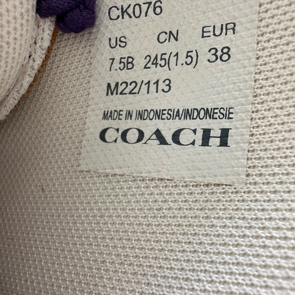 NEW! COACH Lowline Low Top Sneaker With Rainbow Crochet Women's US Size 7.5B - Picture 16 of 16